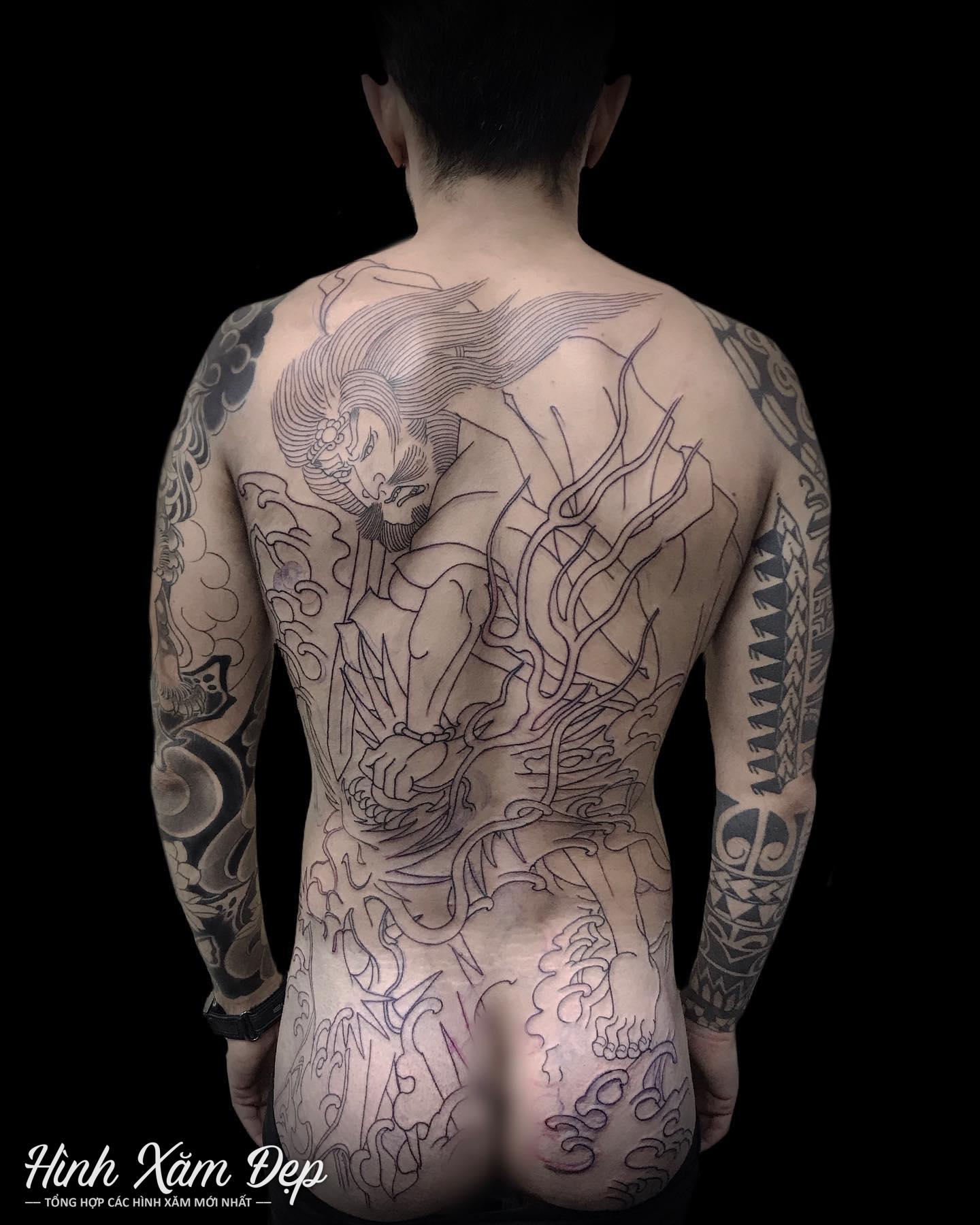 Hình xăm Nhật cổ full lưng
