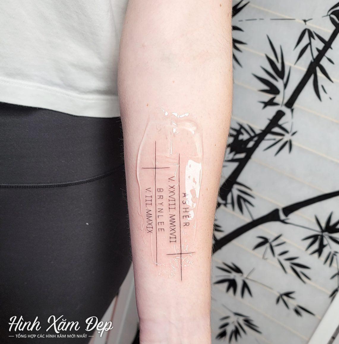 Hình xăm chữ cánh tay