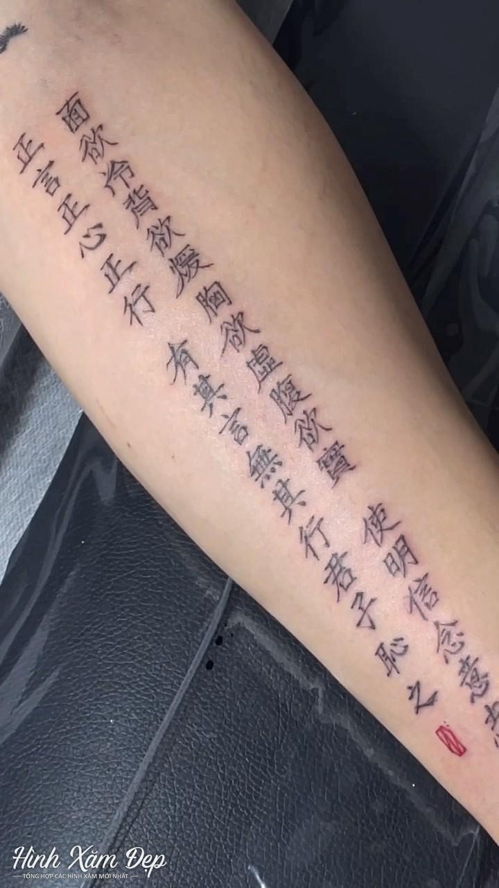 Hình xăm chữ cánh tay (5)