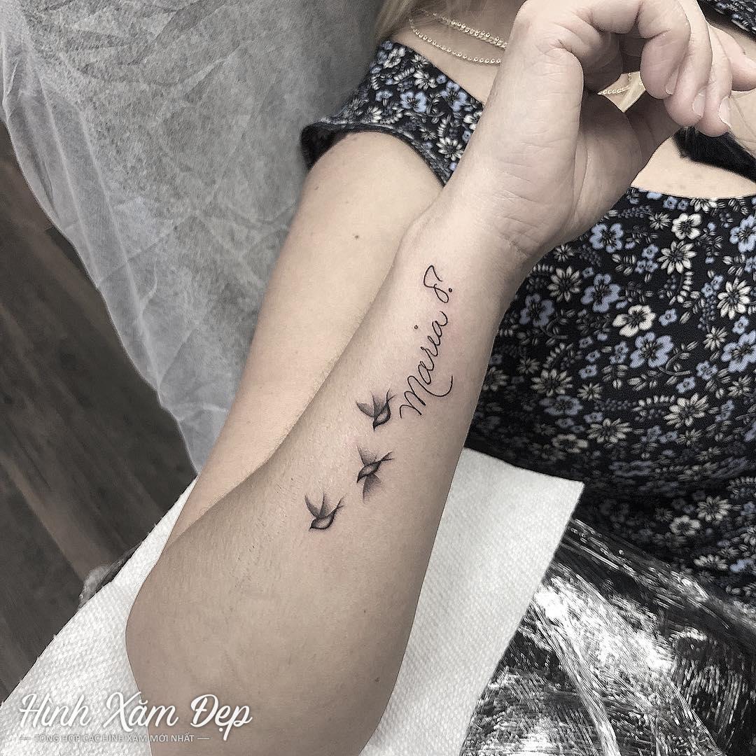 Hình xăm chữ cánh tay