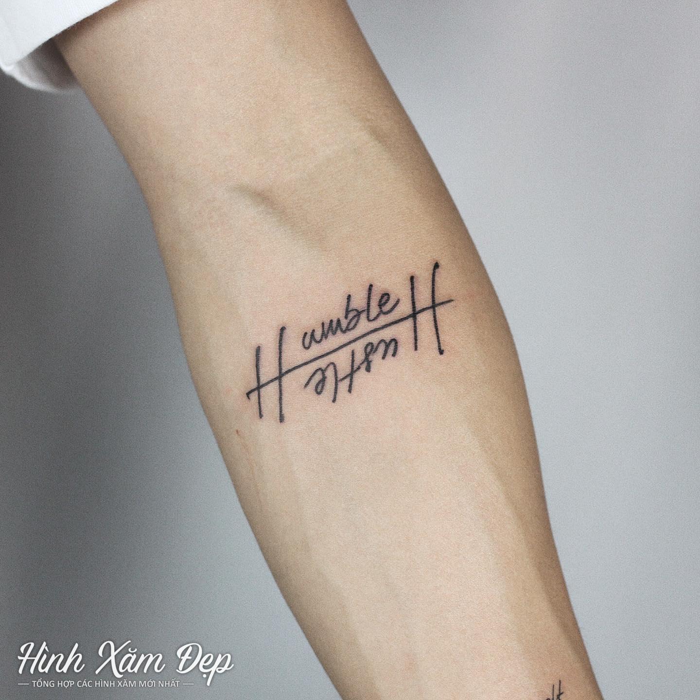 Hình xăm chữ ý nghĩa cánh tay