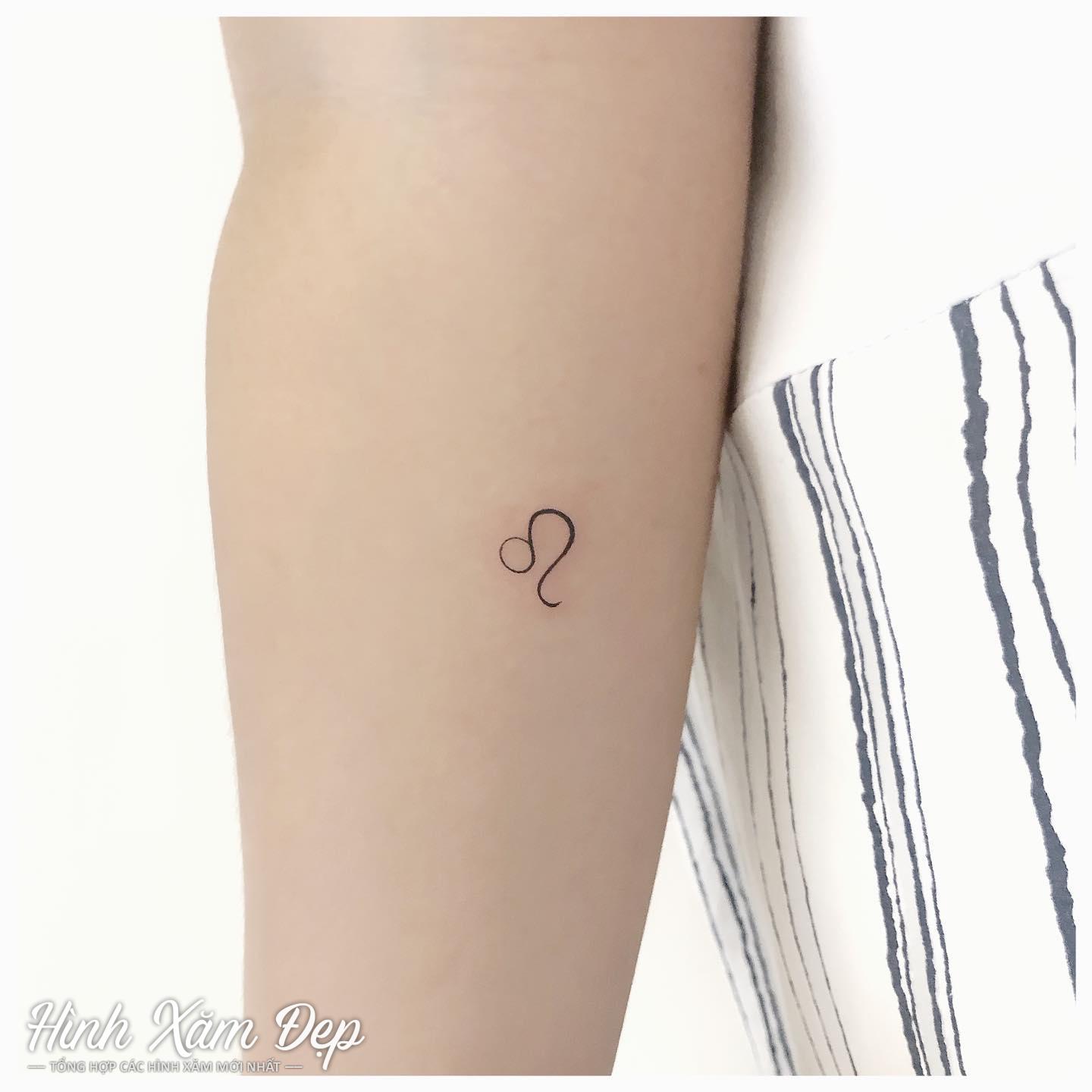 Hình xăm đẹp mini bắp chân