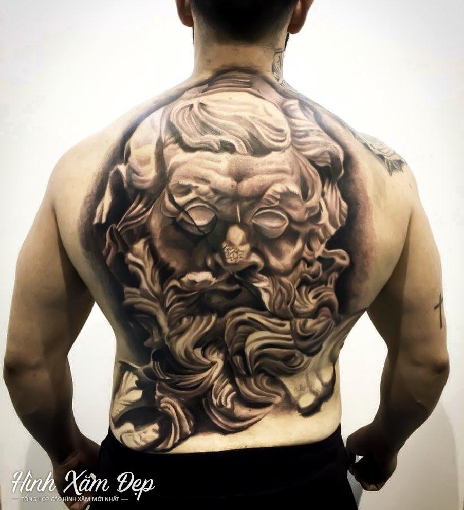 Hình xăm full lưng cho nam