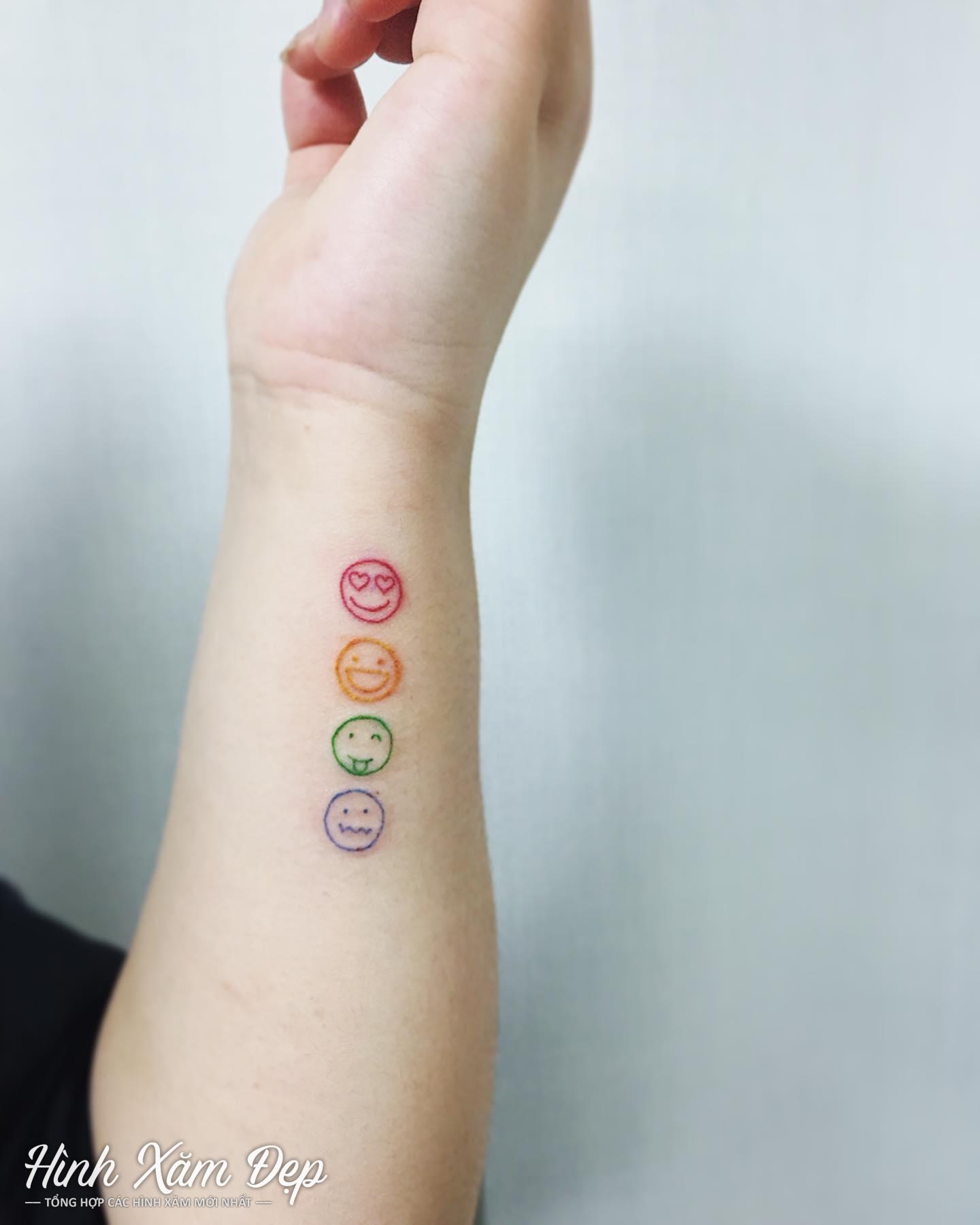 Hình xăm icon mini cổ tay