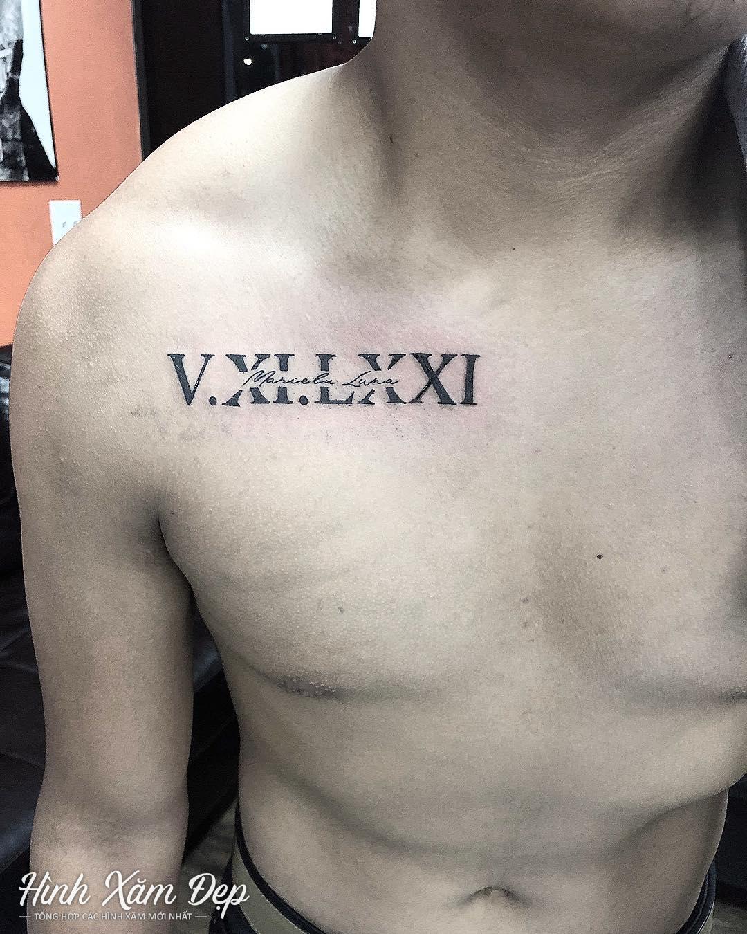 Hình xăm la mã trước ngực