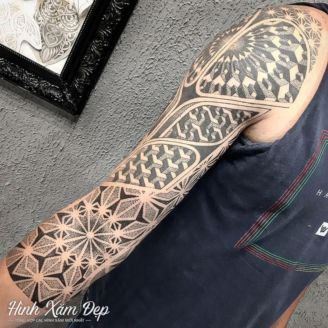 Hình xăm mandala tay lững (2)