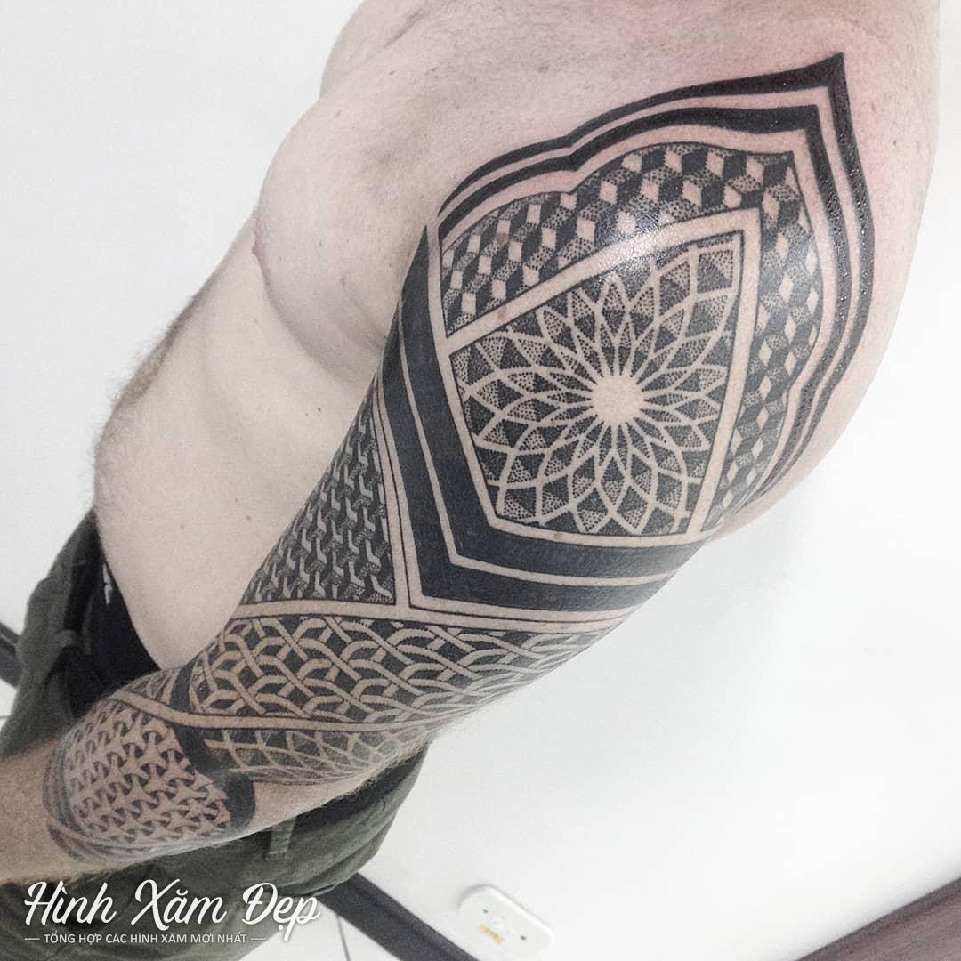 Hình xăm maori full tay (3)