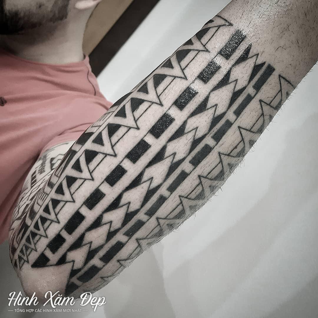 Hình xăm maori full tay (3)