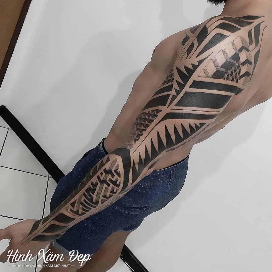 Hình xăm maori full tay (5)