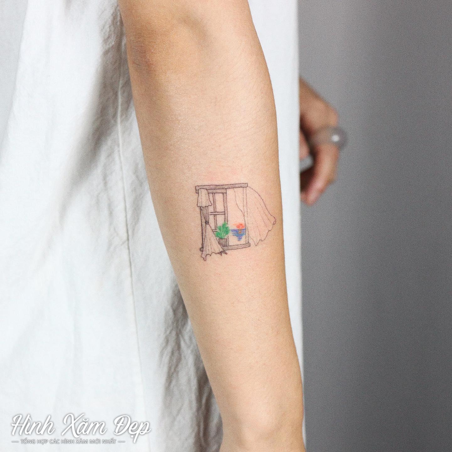 Hình xăm mini đẹp cánh tay