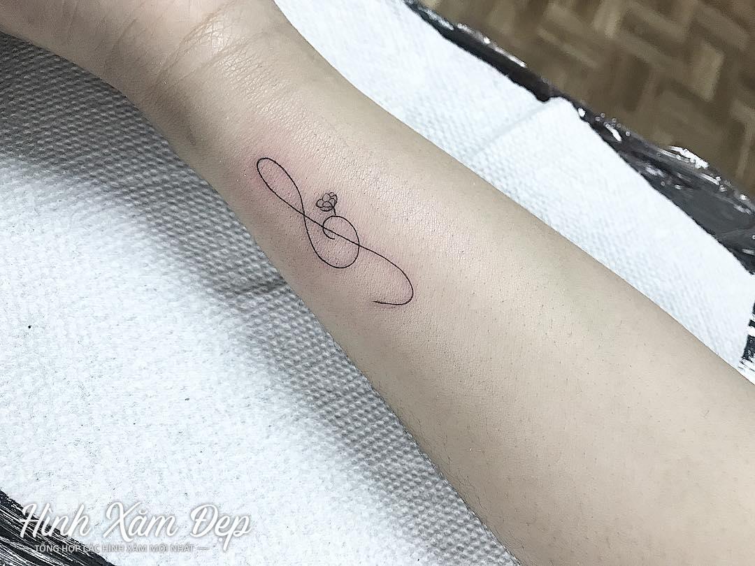 Hình xăm nốt nhạc cánh tay