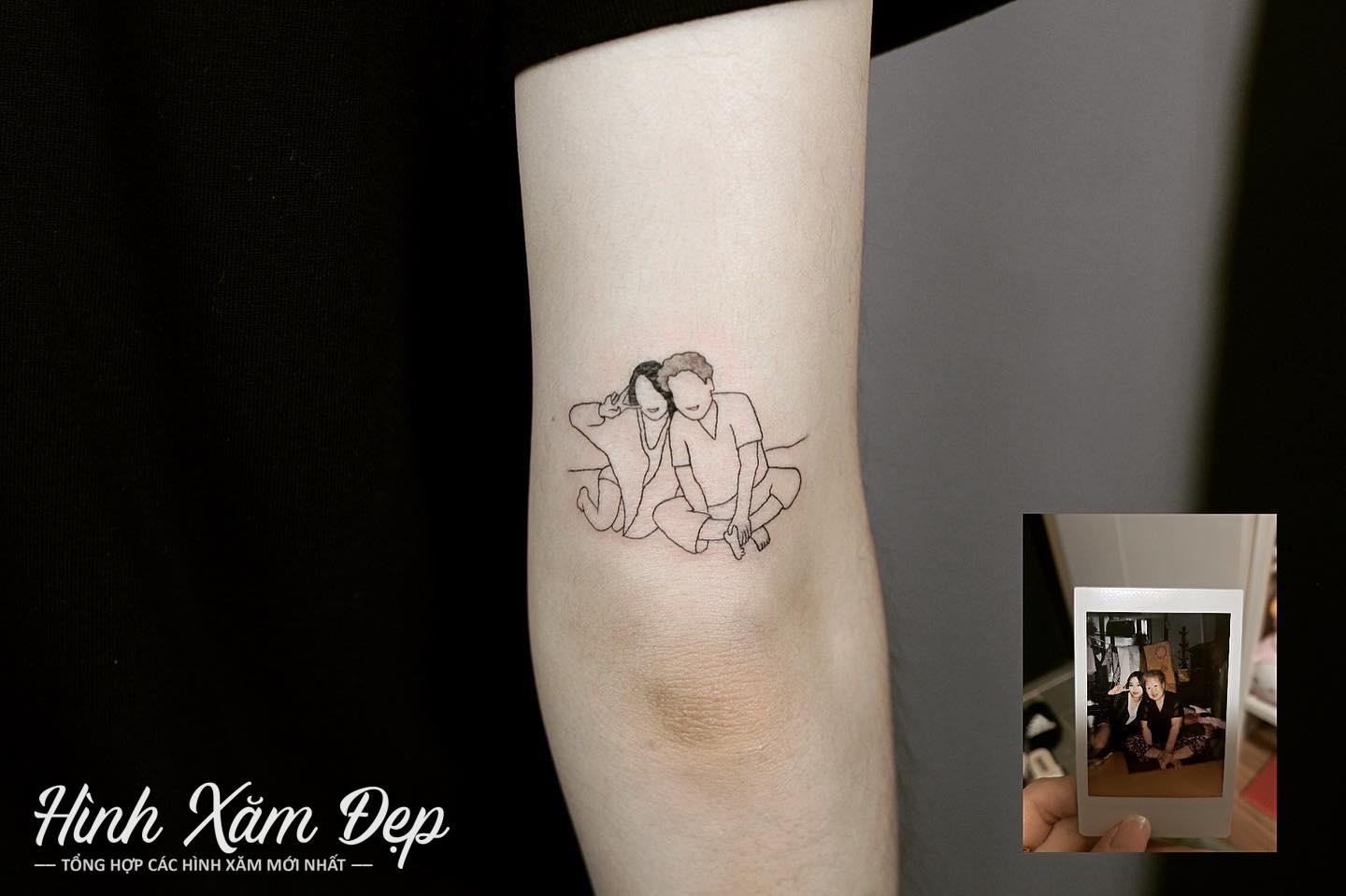 Hình xăm outline bắp tay (2)