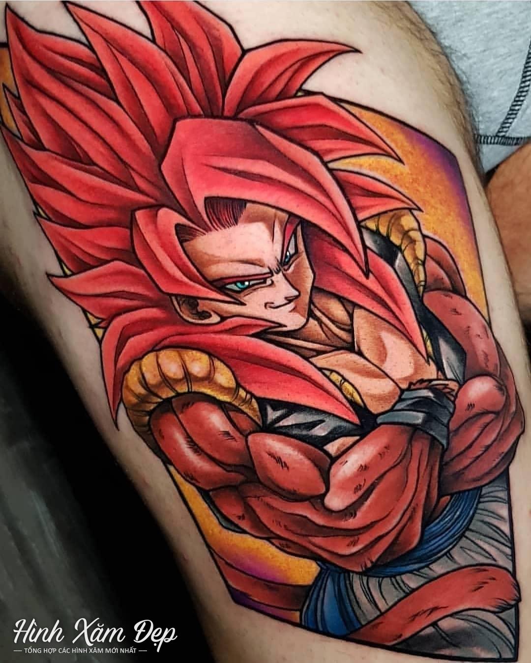 Hình xăm songoku bắp tay