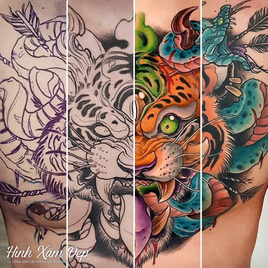Hình xăm trước ngực (2)