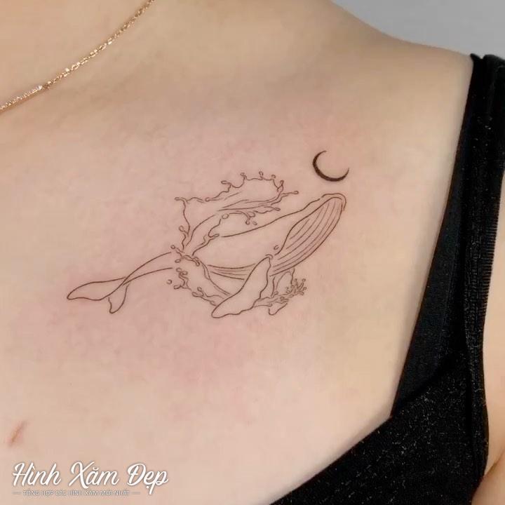 Hình xăm voi mini ngực